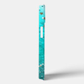 Mint Turquoise Foil Hintergrund Case-Mate iPhone Hülle (Rückseite / Rechts)