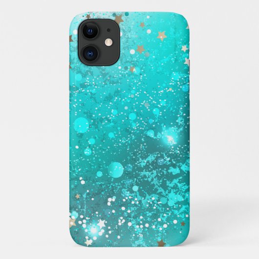 Mint Turquoise Foil Hintergrund Case-Mate iPhone Hülle (Rückseite)