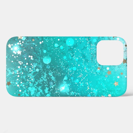 Mint Turquoise Foil Hintergrund Case-Mate iPhone Hülle (Rückseite (Horizontal))