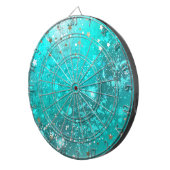 Mint Turquoise Foil Hintergrund Dartscheibe (Vorderseite rechts)
