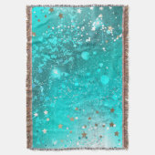 Mint Turquoise Foil Hintergrund Decke (Vorderseite Vertikal)
