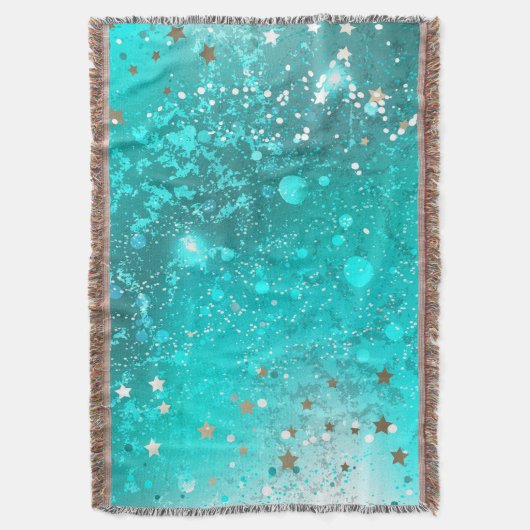 Mint Turquoise Foil Hintergrund Decke (Vorderseite Vertikal)