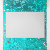 Mint Turquoise Foil Hintergrund Dreifach Gefaltete Einladung (Innenseite Mitte)