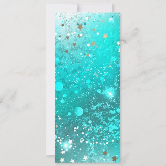 Mint Turquoise Foil Hintergrund Einladung (Vorderseite)
