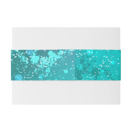 Mint Turquoise Foil Hintergrund Einladungsbanderole (Rückseitenbeispiel)