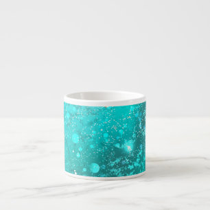 Mint Turquoise Foil Hintergrund Espressotasse