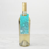 Mint Turquoise Foil Hintergrund Flaschenanhänger (Auf Flasche)