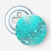 Mint Turquoise Foil Hintergrund Flaschenöffner (Vorderseite)