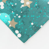 Mint Turquoise Foil Hintergrund Fleecedecke (Ecke)