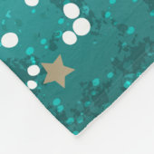 Mint Turquoise Foil Hintergrund Fleecedecke (Ecke)