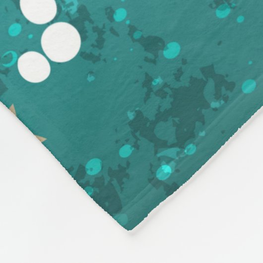 Mint Turquoise Foil Hintergrund Fleecedecke (Ecke)