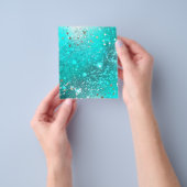 Mint Turquoise Foil Hintergrund Flyer (Gruppe)