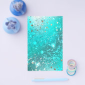 Mint Turquoise Foil Hintergrund Flyer (Einzeln)