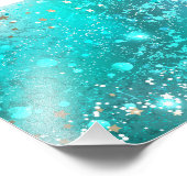 Mint Turquoise Foil Hintergrund Fotodruck (Ecke)