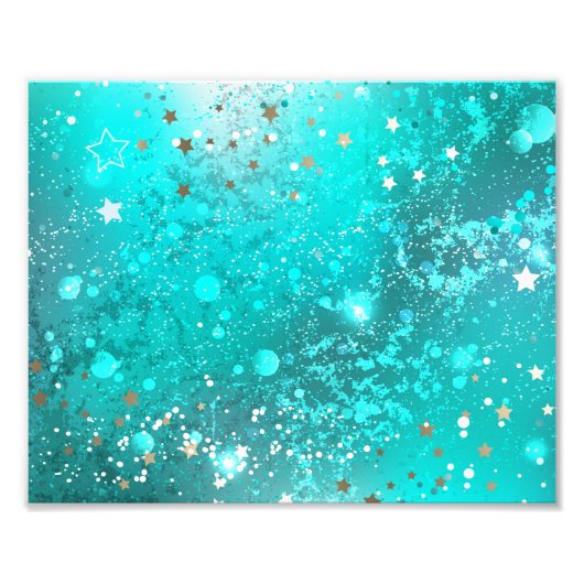 Mint Turquoise Foil Hintergrund Fotodruck (Vorne)