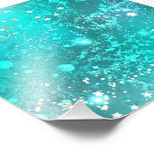 Mint Turquoise Foil Hintergrund Fotodruck (Ecke)