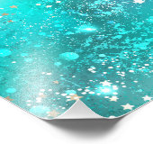 Mint Turquoise Foil Hintergrund Fotodruck (Ecke)