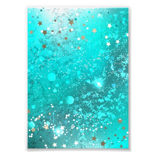 Mint Turquoise Foil Hintergrund Fotodruck (Vorne)