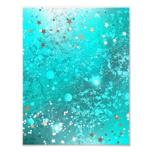 Mint Turquoise Foil Hintergrund Fotodruck (Vorne)
