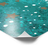 Mint Turquoise Foil Hintergrund Fotodruck (Ecke)