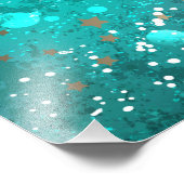 Mint Turquoise Foil Hintergrund Fotodruck (Ecke)