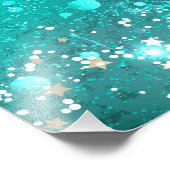 Mint Turquoise Foil Hintergrund Fotodruck (Ecke)