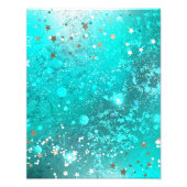 Mint Turquoise Foil Hintergrund Fotodruck (Vorne)