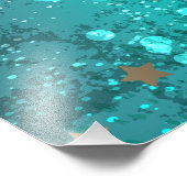 Mint Turquoise Foil Hintergrund Fotodruck (Ecke)