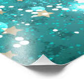 Mint Turquoise Foil Hintergrund Fotodruck (Ecke)