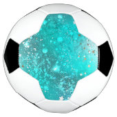 Mint Turquoise Foil Hintergrund Fußball (Gedreht)