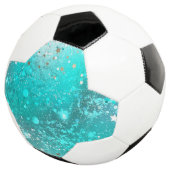 Mint Turquoise Foil Hintergrund Fußball (Dreiviertel)