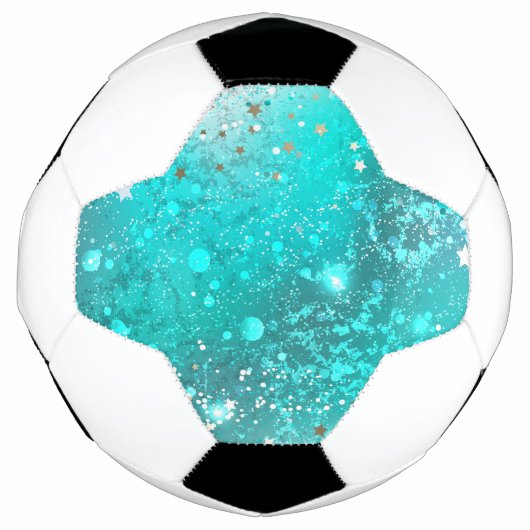 Mint Turquoise Foil Hintergrund Fußball (Vorderseite)