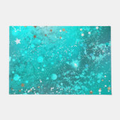 Mint Turquoise Foil Hintergrund Fußmatte (Vorderseite)