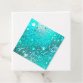 Mint Turquoise Foil Hintergrund Geschenkanhänger (Beispiel)