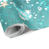 Mint Turquoise Foil Hintergrund Geschenkpapier (Rolleneckpunkt)