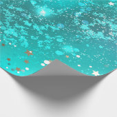 Mint Turquoise Foil Hintergrund Geschenkpapier (Ecke)