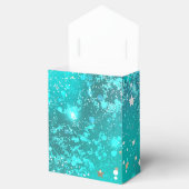 Mint Turquoise Foil Hintergrund Geschenkschachtel (Geöffnet)