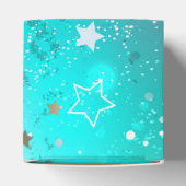 Mint Turquoise Foil Hintergrund Geschenkschachtel (Oben)