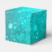 Mint Turquoise Foil Hintergrund Geschenkschachtel (Rückseite)