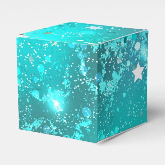 Mint Turquoise Foil Hintergrund Geschenkschachtel (Vorderseite)