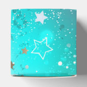 Mint Turquoise Foil Hintergrund Geschenkschachtel (Oben)