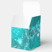 Mint Turquoise Foil Hintergrund Geschenkschachtel (Geöffnet)