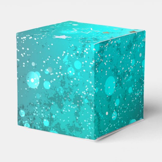 Mint Turquoise Foil Hintergrund Geschenkschachtel (Rückseite)