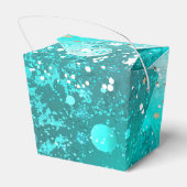 Mint Turquoise Foil Hintergrund Geschenkschachtel (Rückseite)