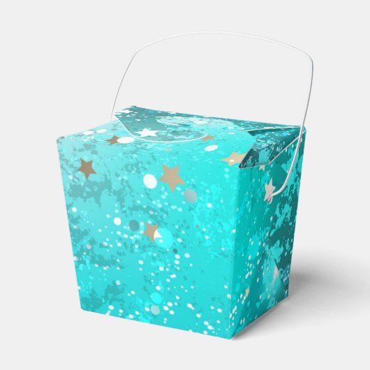 Mint Turquoise Foil Hintergrund Geschenkschachtel (Vorderseite)