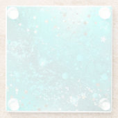Mint Turquoise Foil Hintergrund Glasuntersetzer (Rückseite)