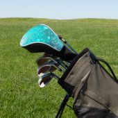 Mint Turquoise Foil Hintergrund Golf Headcover (In SItu)