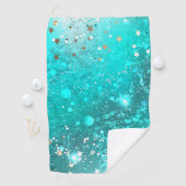Mint Turquoise Foil Hintergrund Golfhandtuch (Insitu)