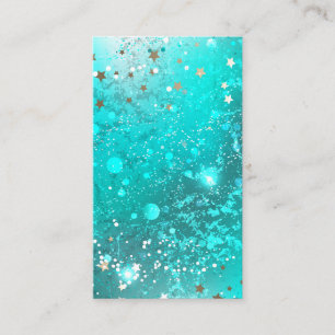 Mint Turquoise Foil Hintergrund Hinweiskarte