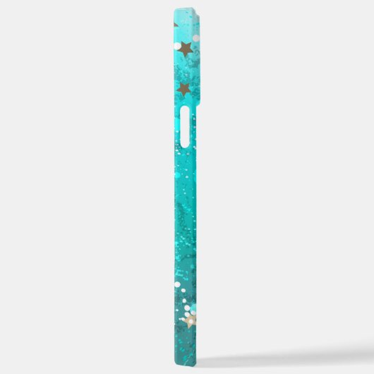 Mint Turquoise Foil Hintergrund iPhone Hülle (Rechte Seite)